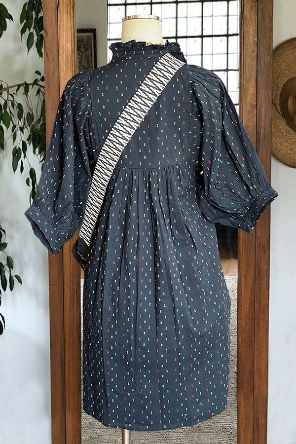 Polka Dot Print V-neck Dress