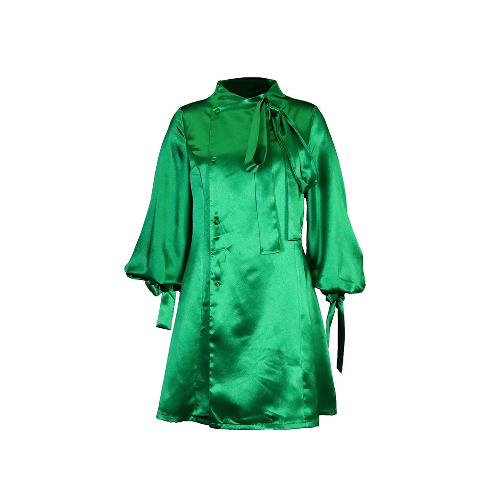 Stylish Dress With Puffed Sleeves And Waist