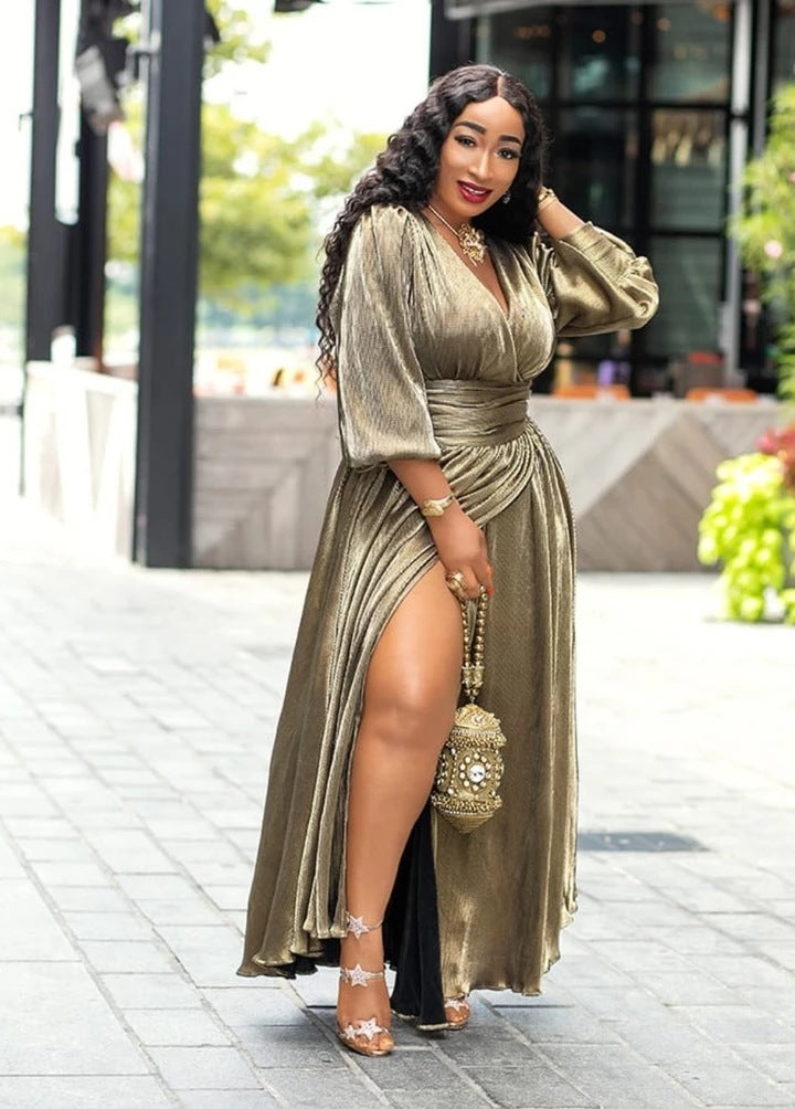 Long Sleeves Slightly Fat Loose Fashion Dress