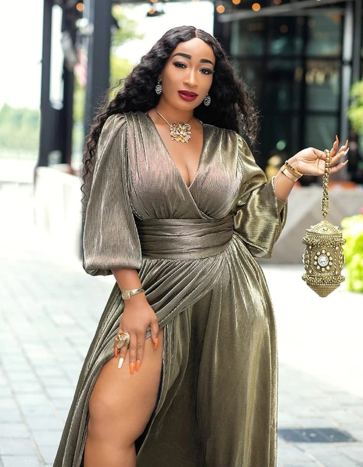 Long Sleeves Slightly Fat Loose Fashion Dress