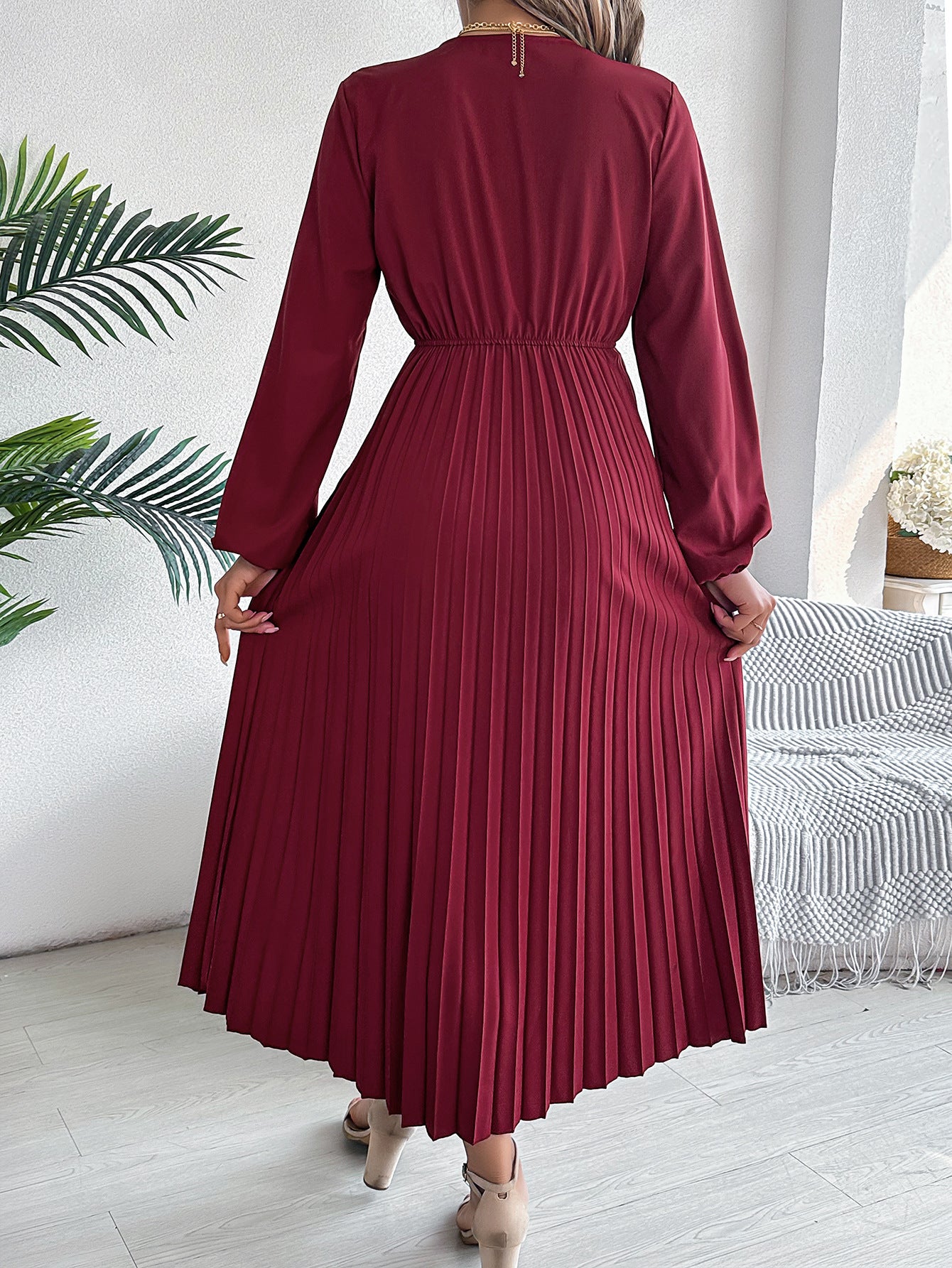 Women's Pleated Maxi Dress