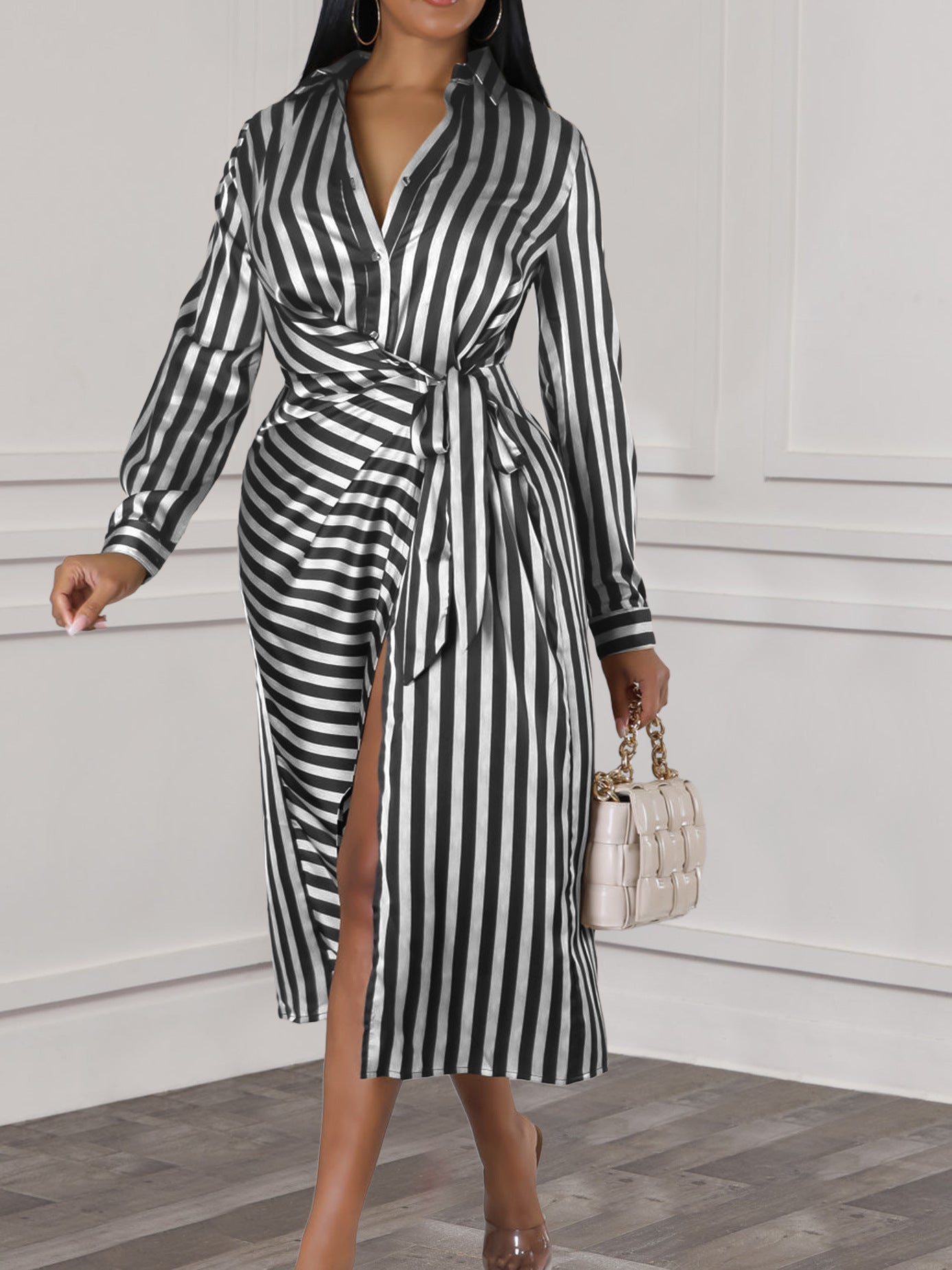 Women's Striped Shirt Dresses