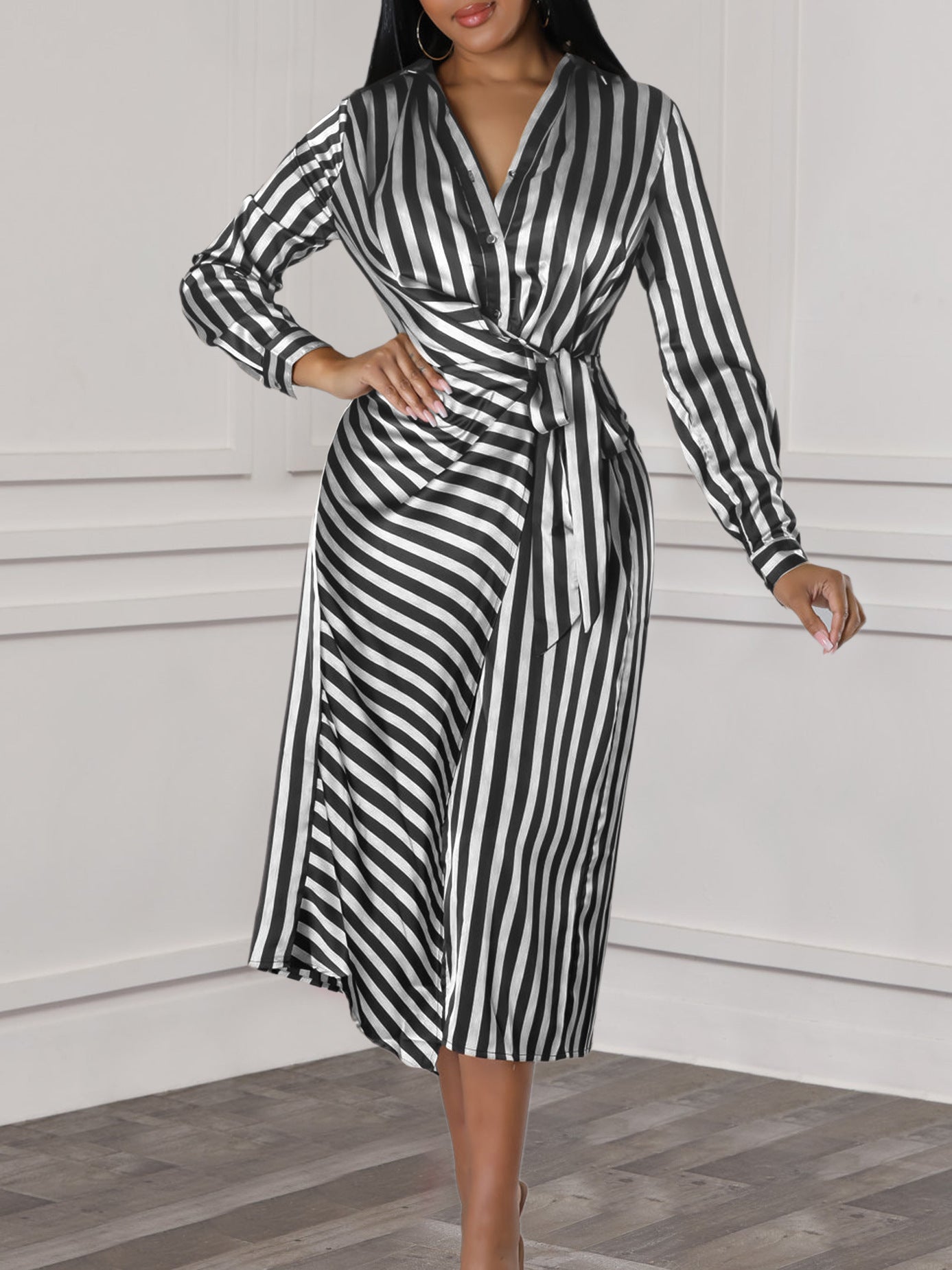 Women's Striped Shirt Dresses