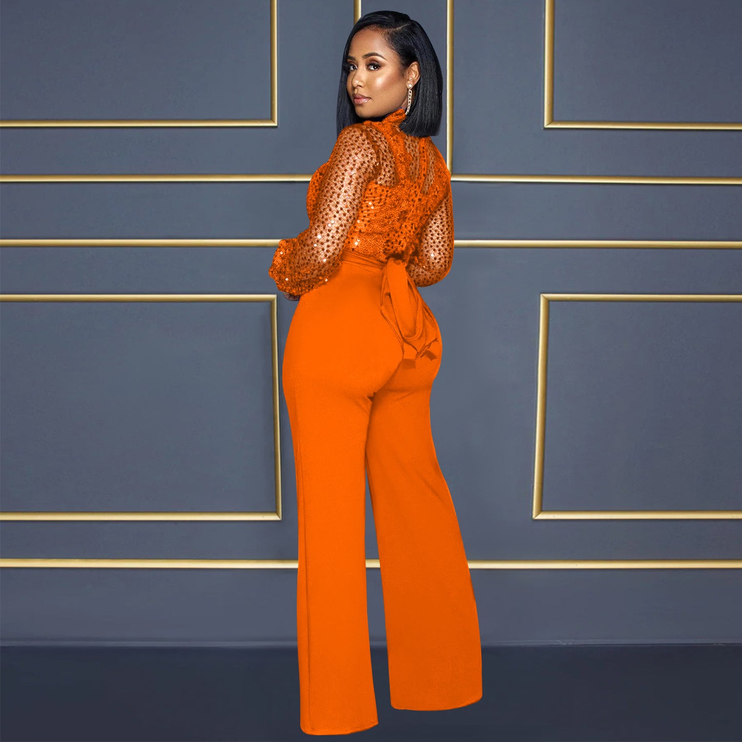 Women's Cut-out See-through Jumpsuits