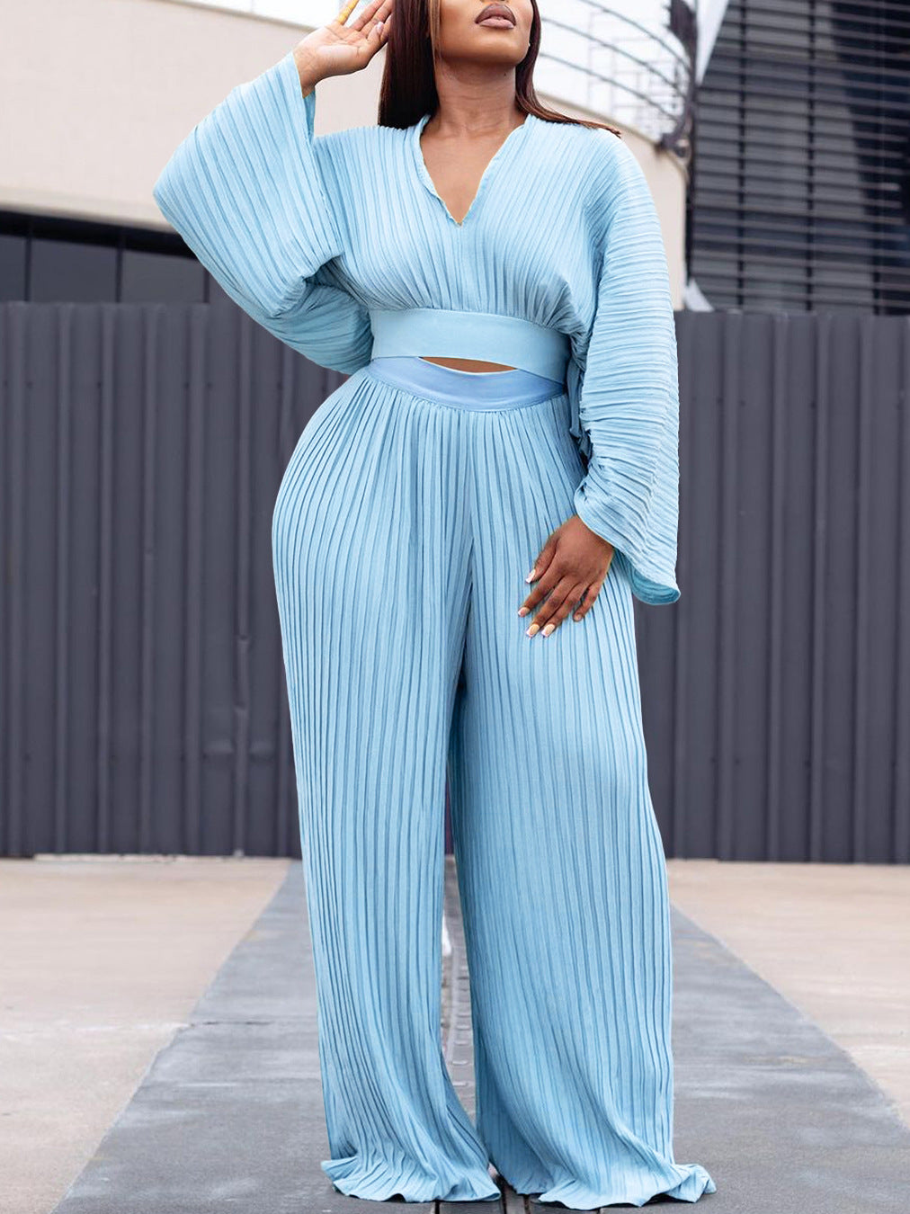 Women's Tops and Trousers Two-piece Set