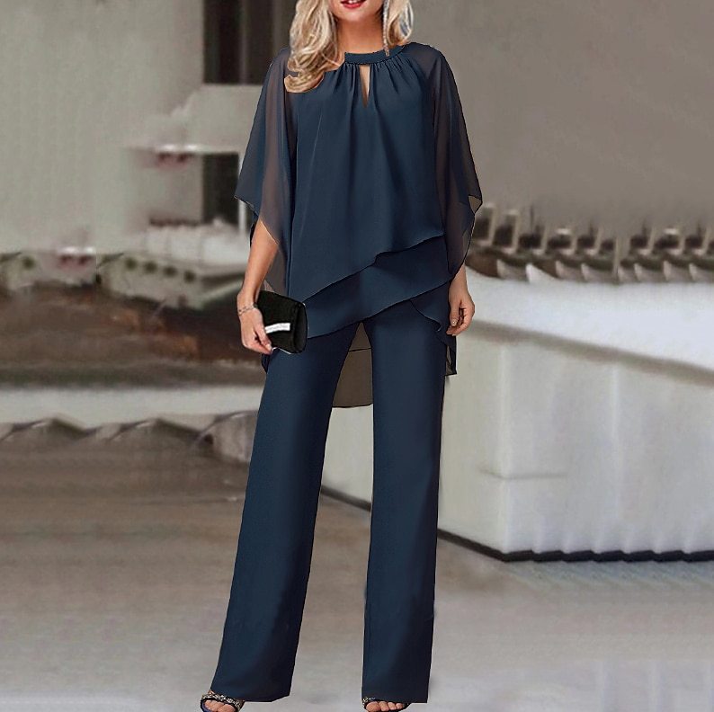 Europe And The United States Fashion Solid Color Loose Casual Irregular Suit