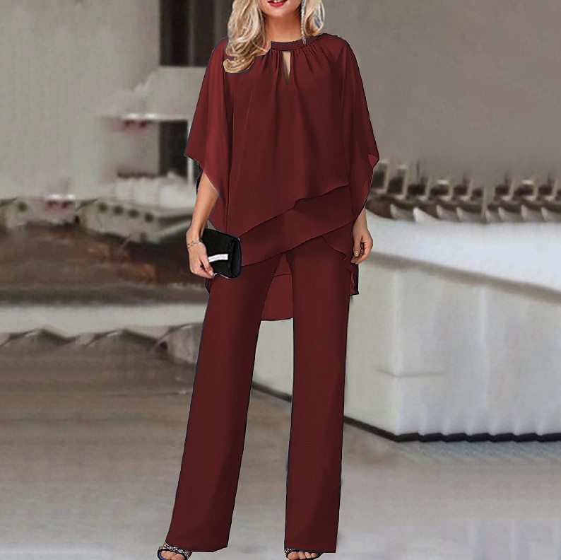 Europe And The United States Fashion Solid Color Loose Casual Irregular Suit