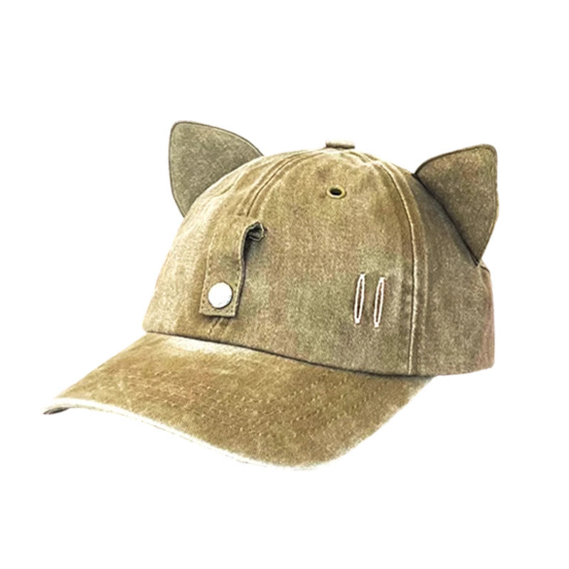 Unique Cat Ear Sunglasses Baseball Cap