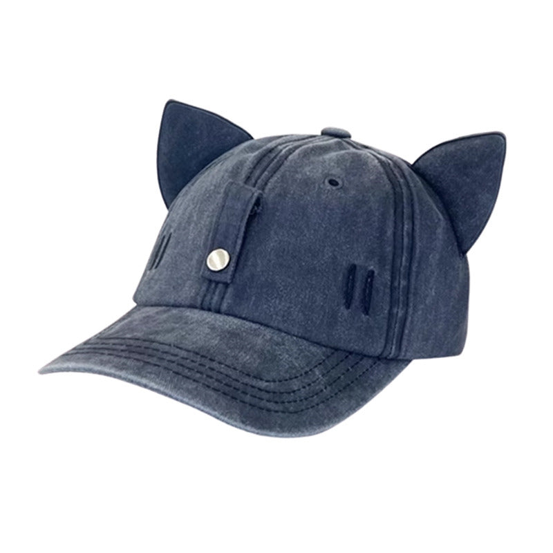 Unique Cat Ear Sunglasses Baseball Cap