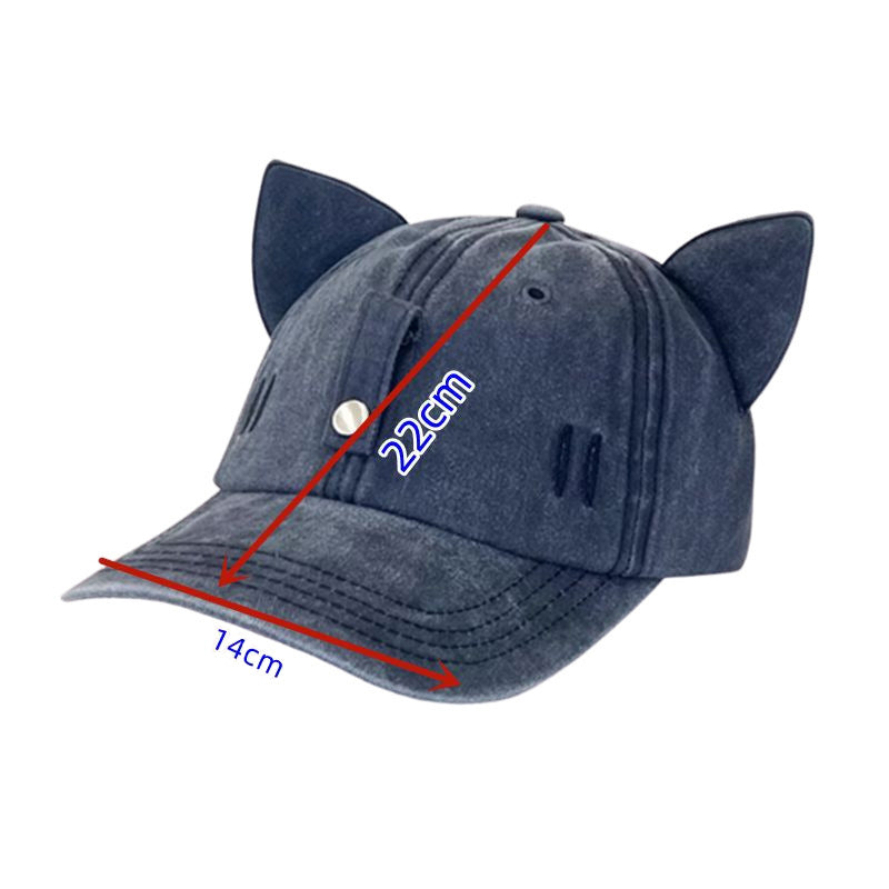 Unique Cat Ear Sunglasses Baseball Cap