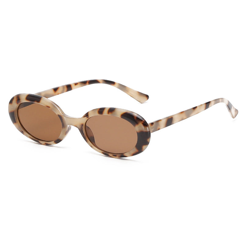 Leopard Oval Sunglasses