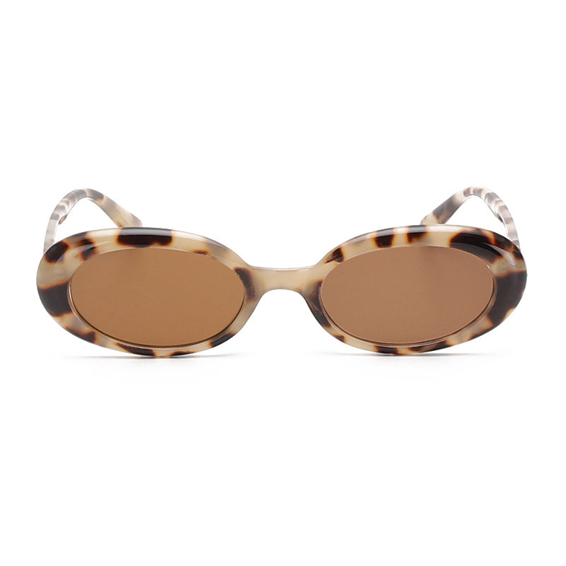 Leopard Oval Sunglasses