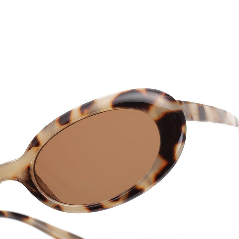 Leopard Oval Sunglasses