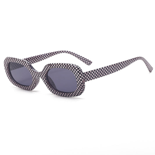 Retro Checkerboard Sunglasses