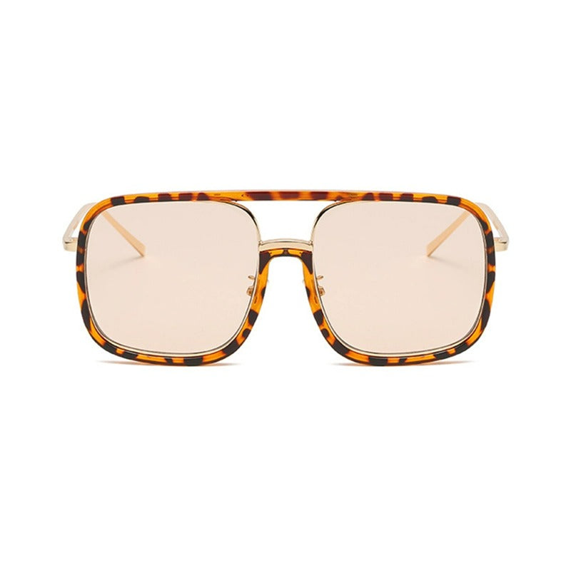 Chic Leopard Square Sunglasses