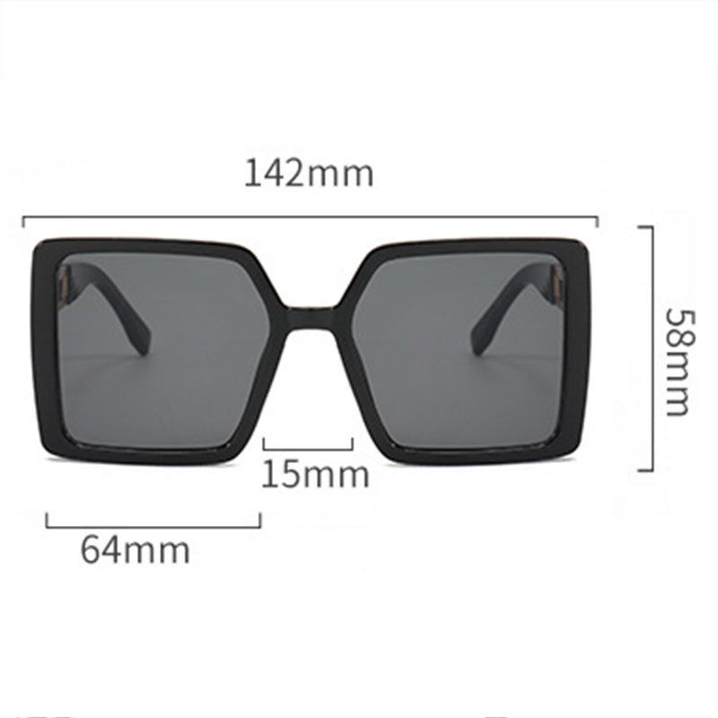 Simple Solid Color Square Sunglasses