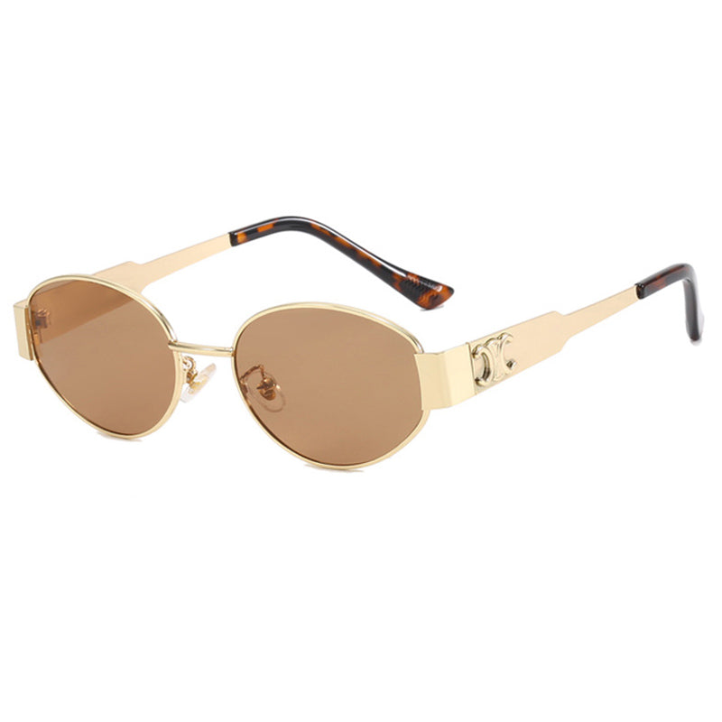 Retro Leopard Oval Sunglasses