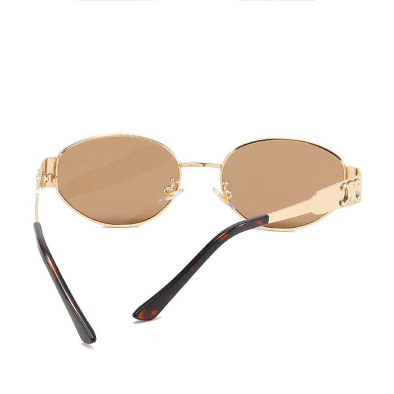 Retro Leopard Oval Sunglasses